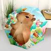 Capybara Themed Travel Umbrella-8 Ribs Automatic Opening and Closing, Portable Folding Design, Compact and Stylish Umbrella Suitable for Out