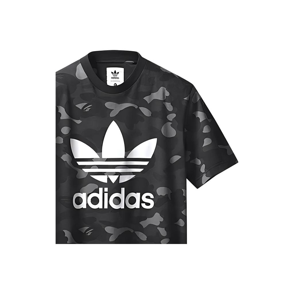 BAPE X Adidas Adicolor T-Shirt Cinder Men Tops Grey DP0193