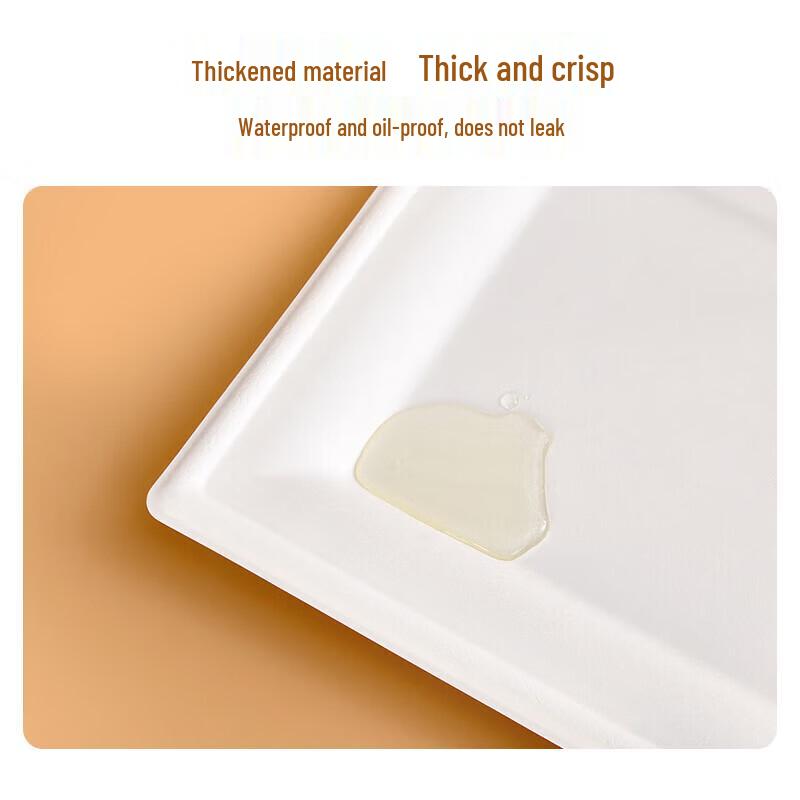 

ONYLM 6-inch Square Biodegradable Sugarcane Plates