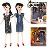 The Wednesday Addams Figure Doll Cute Cloth Puppet Toys Wednesday Addams Family Doll with Movable Joints Halloween Decor