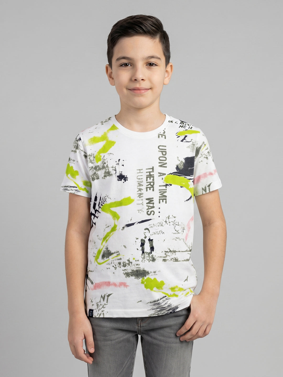 Monte Carlo Boy Regular Fit White Tshirt 4-5 Years белый