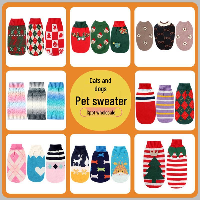 Caldo maglione invernale in maglia per animali domestici - Design a due zampe - Per cani e gatti di piccola taglia