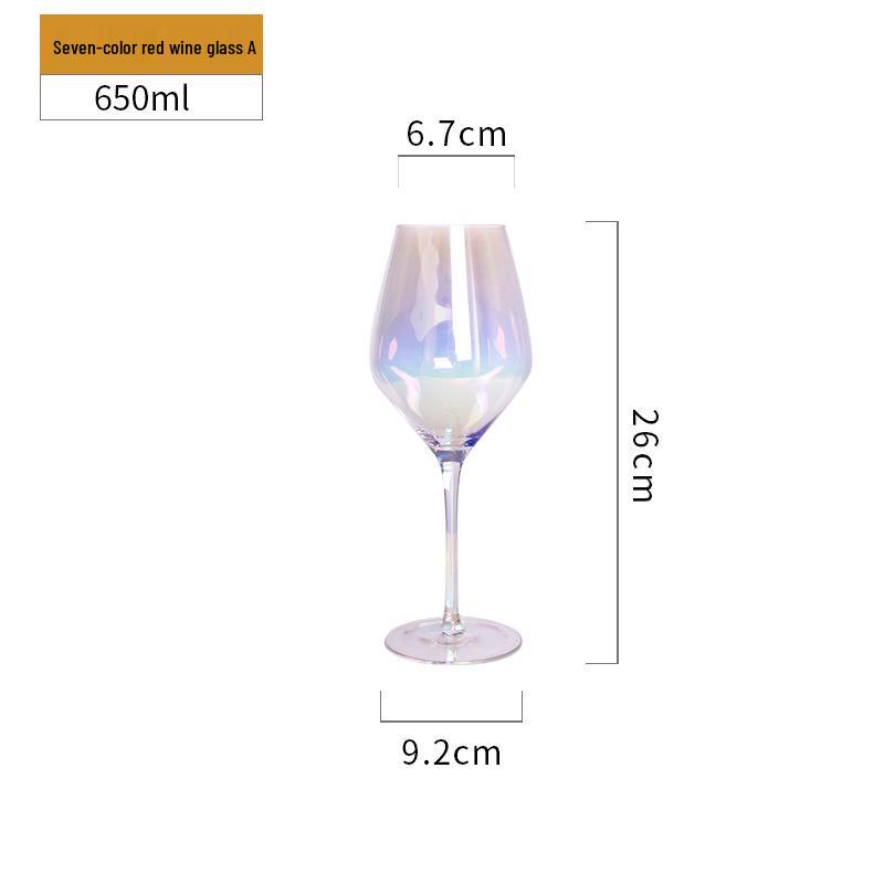 

Набор хрустальных бокалов для вина с ионным покрытием семи цветов - Бокалы для красного вина и шампанского