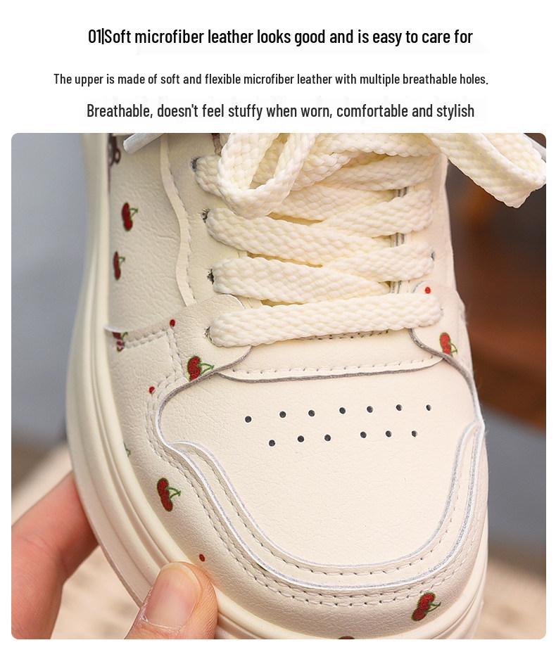 Weiße Mädchen-Skateschuhe - Süß, Weiche Sohle, Lässig & Leicht für Frühling/Herbst 2026