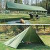 3x6m Awning Waterproof Tarp Tent Shade with Pole Folding Camping Canopy Ultralight Beach Sun
