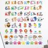 Cute Animal Wall Stickers 26 Letters of the Alphabet and Lowercase English Jungle Animals Stylish Character Wall Transfer Stickers for DIY Decor