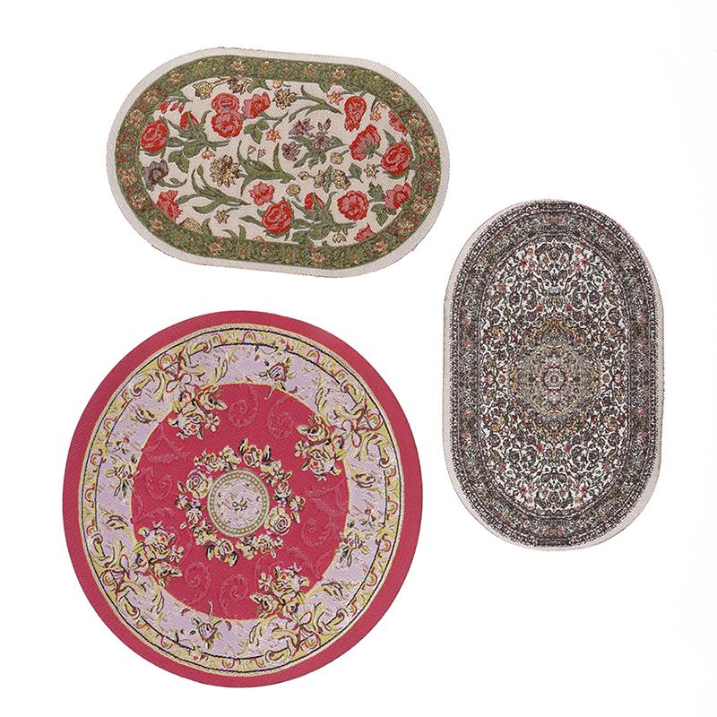 1 adet 1:12 Dollhouse Minyatür Zemin Halı Örtüsü Halı Zemin Mat Modeli Yatak Odası Oturma Odası Dekor Oyuncak Bebek Evi Aksesuarları