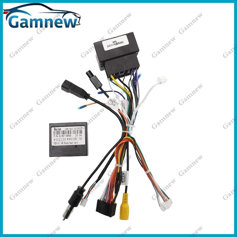 

9-дюймовая автомобильная рамка-переходник для Android-магнитолы, монтажная панель для Volkswagen Scirocco 2014-2017 Only Cable Canbus