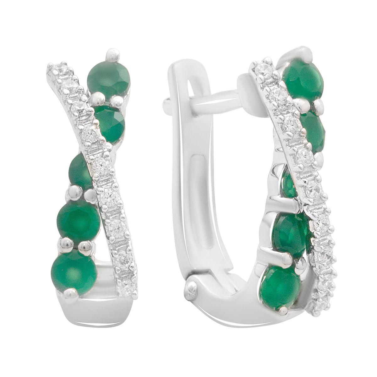 

Серебряные серьги с натуральным агатом 1.395ct (2189558) смарагдовий