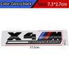 FA6ABS Tricolor M mark Competition Car Trunk Badge Emblem Thunder Edition Sticker For BMW 7m 8x1m X2M X3M X4M X5M X6M X7M x 5
