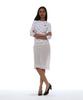 Partimento Woman Pwc Lace Trim Overlay Midi Skirt_White