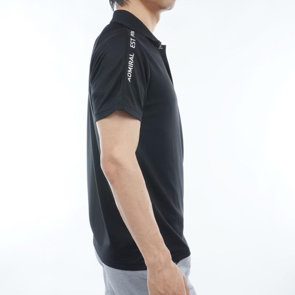 Admiral Golf Men's Classic Cool Performance Polo Shirt, Black
