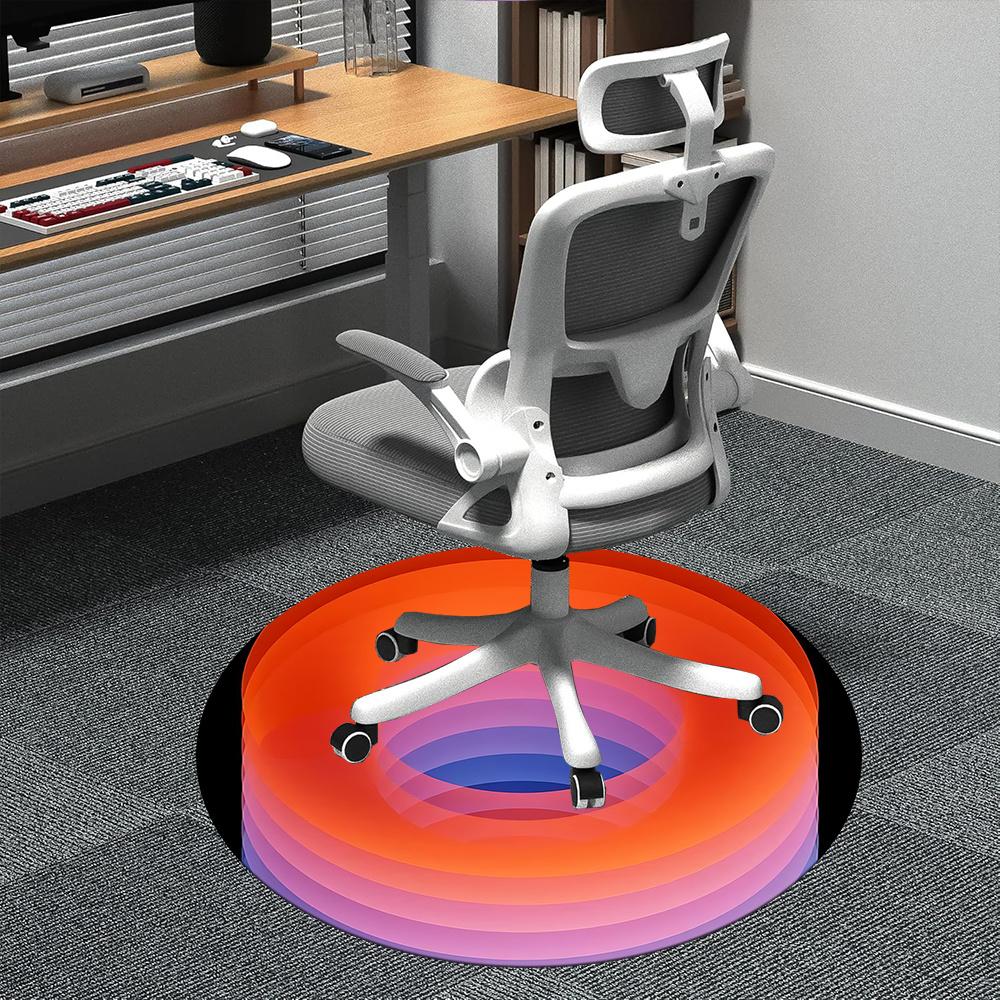 

1pc Circles Gradient Office Round Area Rug, Indoor Mat Suitable ForOffice, Under Office Chairs Bedroom Living Room Home Decor, Room Deco 059 80cm by 80cm