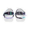 White EVA Clogs with Colorful Eye Print, Lightweight Slip On Garden Shoes, Breathable Beach Sandals, Indoor Outdoor Slippers for Men Women