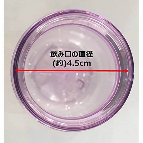 PEARL METAL Water Bottle, 450ml, Direct Drinking, Clear Pink, Plastic, Aqua Bottle, Clear Assist, HB-3722