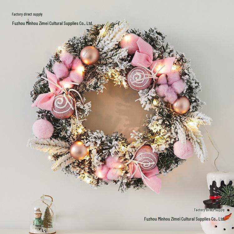 Creative Christmas Door & Window Wreath - Rattan Wall Hanging Ornament for Holiday Decor