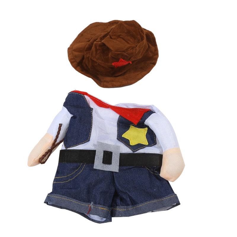 Haustier Hund Katze Kostüm Cowboy Jeans Hoodie Shirts Halloween Kostüm Jumpsuit Welpen Kleidung Lustiger Mantel