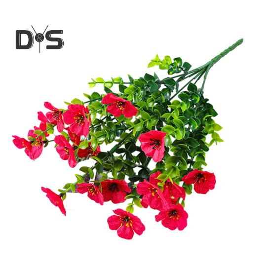 Artificial Violet Flowers All-season Faux Flower Bundle Realistic Fake Violets with Bendable Stems for Outdoors Garden Wedding Decorations