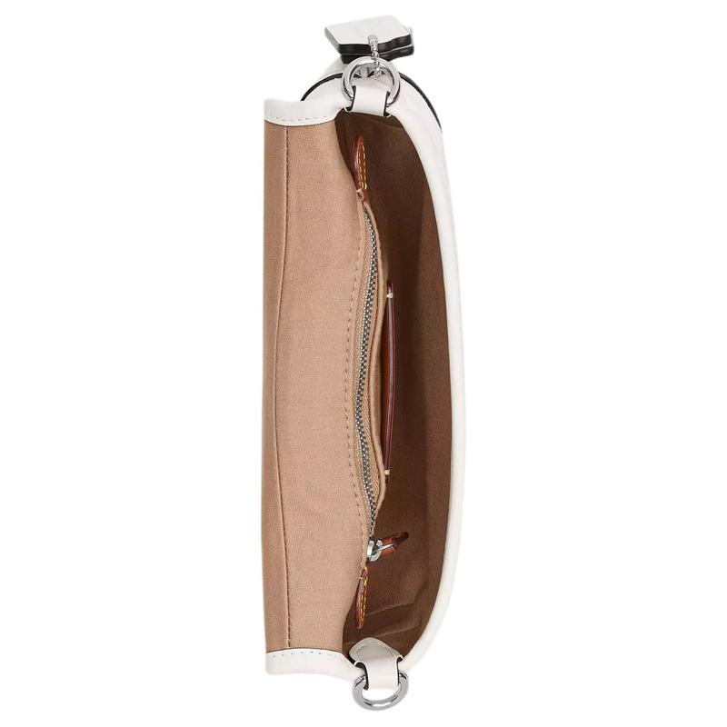 COACH Soho flap 25 classic presbyopic chain shoulder strap coated canvas and cowhide shoulder bag medium women's white