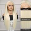 13ALAN EATON Lace Front Wigs 613 HD Blonde Synthetic Long Wavy Wig with Baby Hair for Women Cosplay High Density Hair Wig