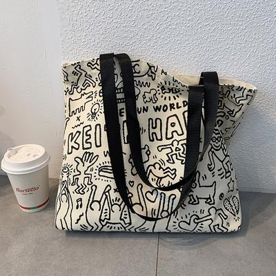 Canvas Tasche für Frau Unterrichtstaschen für Frauen Damenhandtaschen Niedliche Tasche Geldbörse und Handtaschen Umhängetaschen