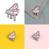 Piano Unique Pink Brooch Attractive Alloy Pin For Creative Individuality Style And
