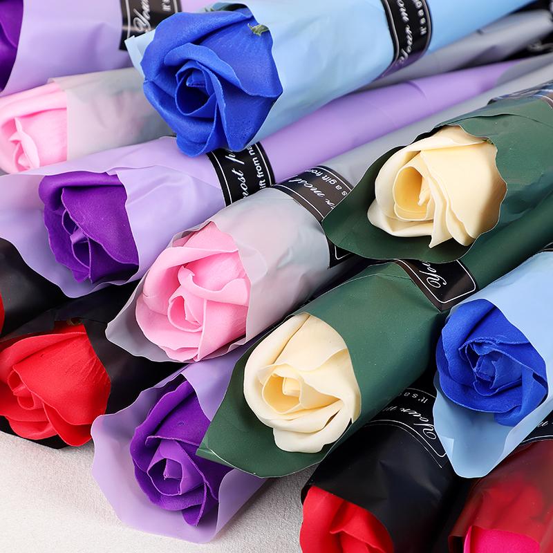5-20pcs Soap Rose Artificial Flower Valentines Day Gift Wedding DIY Flower Bouquet Birthday Party Gift for Guests Eternal Rose