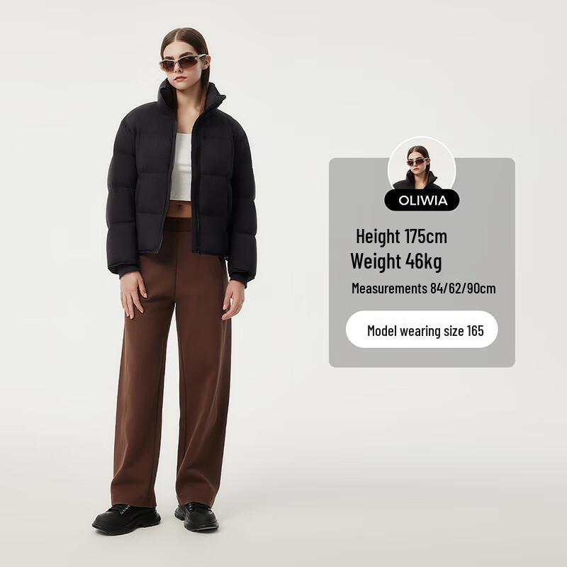 Tanboer Women's Casual Stand-Collar Short Down Jacket