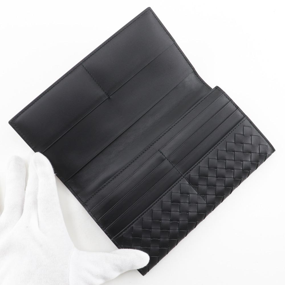 BOTTEGAVENETA Portofel Intrecciato Bifold Piele de vițel pentru bărbați Folosit