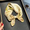 Gentle Elegant Printing Silk Small Scarf Mulberry Silk Easiest for Match Neck Square Scarf Tie Bag French Hairband