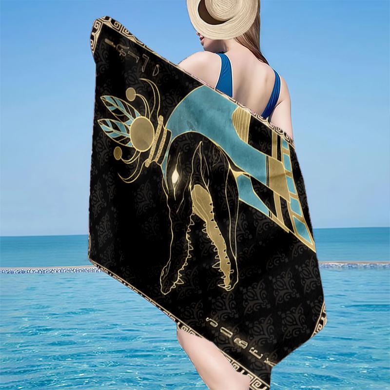 Eagle And Moon Symbolism Beach Towel, Super Soft Microfiber, Gift for Her/Him, Birthday, for Pool, Beach, Travel, Home Decor Fan gifts