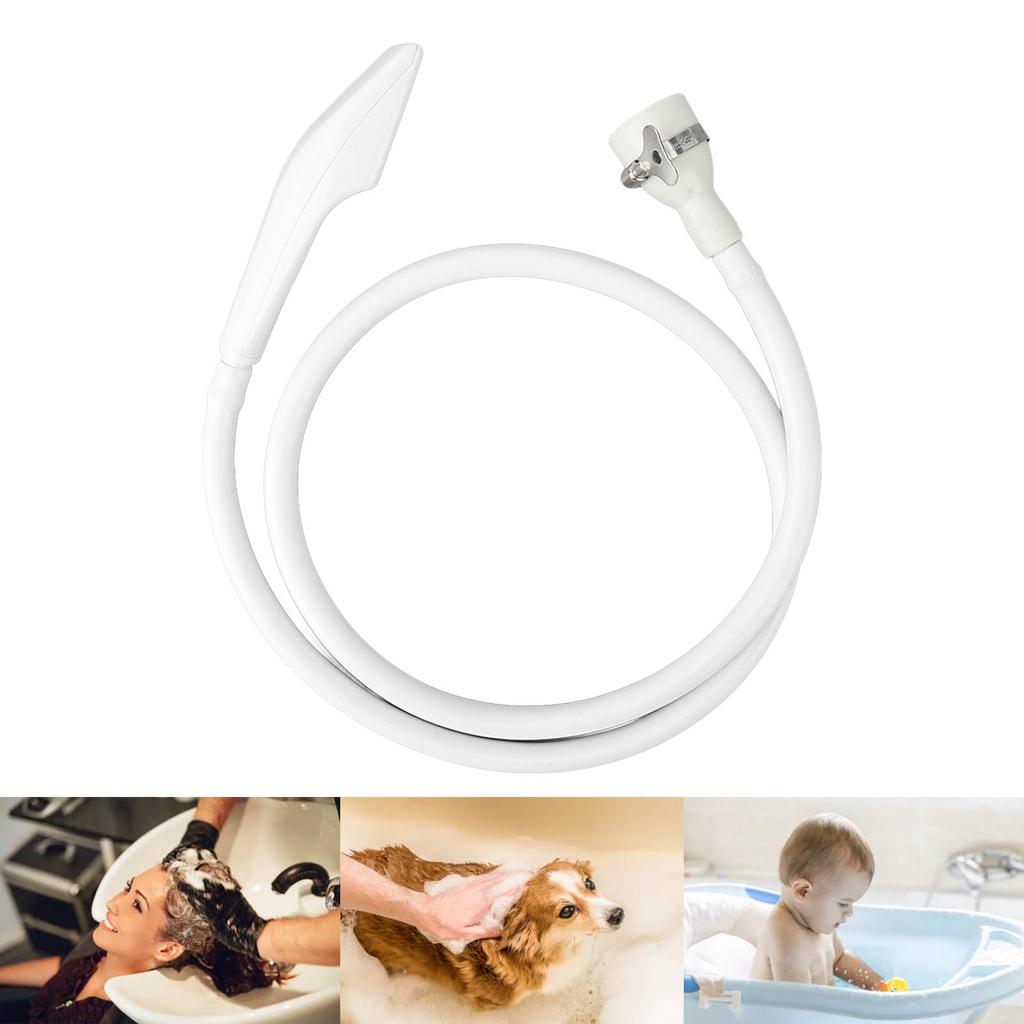 Hair Salon Handheld Shampoo Sprayer Sink Faucet Shower Head with Hose for Bathing Baby Pets 4.9ft