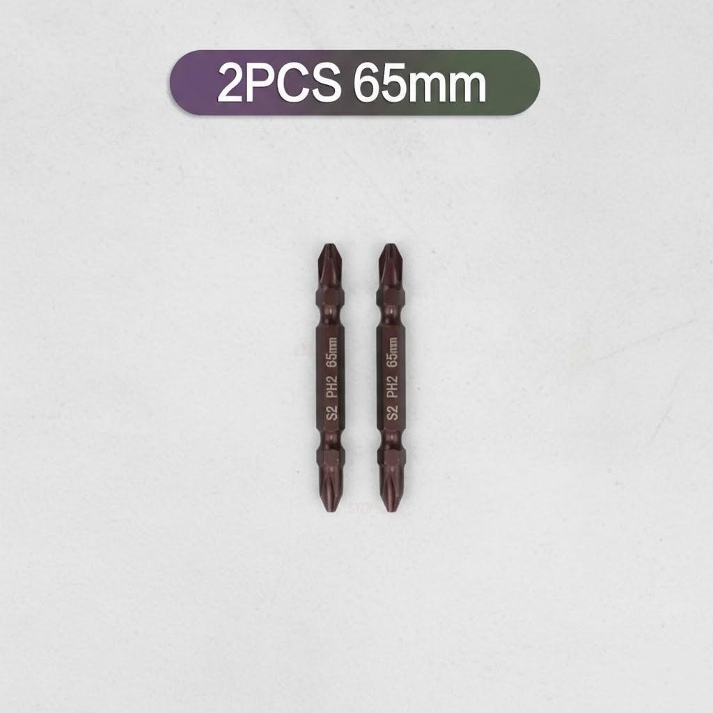 10PCS S2 PH2 Screwdriver Heads 65mm 100mm 150mm Magnetic Double Head High Hardness Electric Drills Alloy Steel Tools