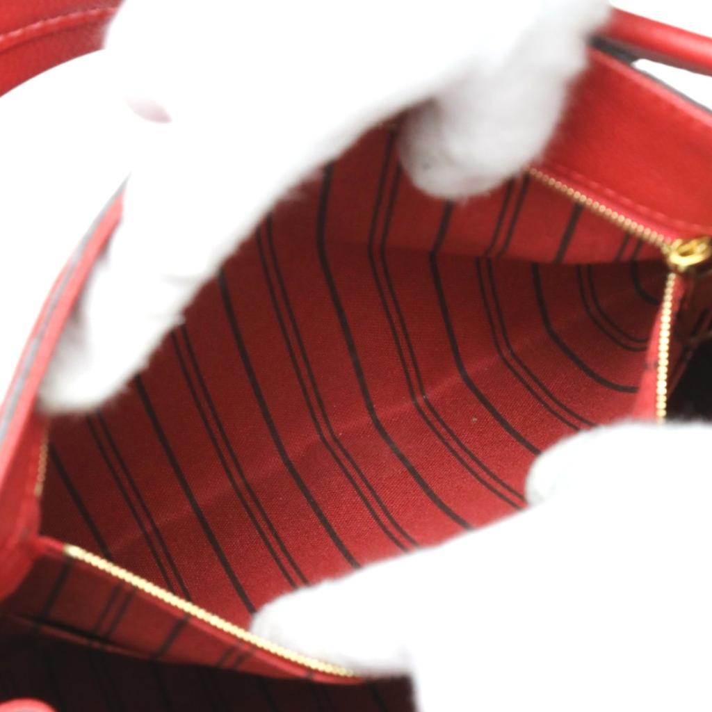 Louis Vuitton Monogram Empreinte Spontini Handbag Monogram Empreinte Red M42820 Used