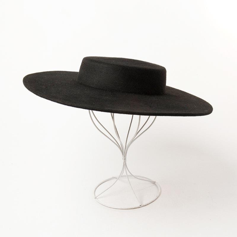 

Модельний показ Мода Зима Ins Chic Wool Simplicity Lady Fedoras Hat Cap Жіноча шапка для відпочинку M