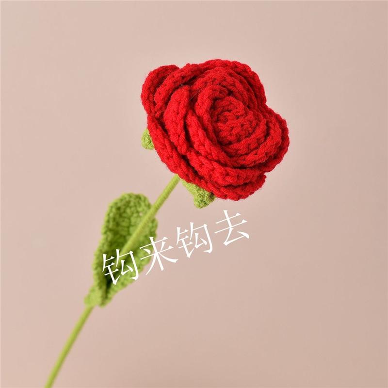 Handmade Knitted Wool Rose - Creative Valentine's Day or Birthday Gift for Girlfriend or Best Friend