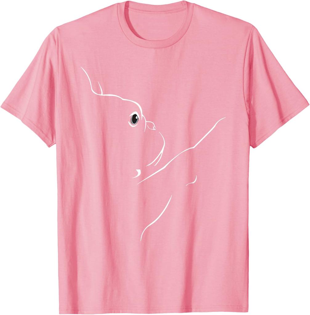 French Bulldog Line Art Minimalist Graphic T-Shirt Cotton Casual Top for Dog Lovers
