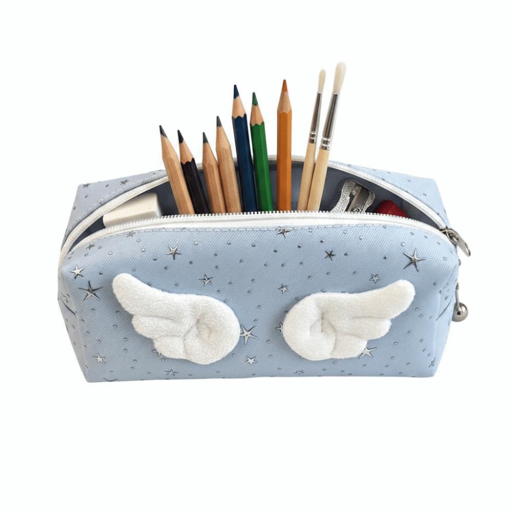 Large Capacity Pen Bag Angle Wings Pencil Pouch INS Style Stationery Pouch Gift