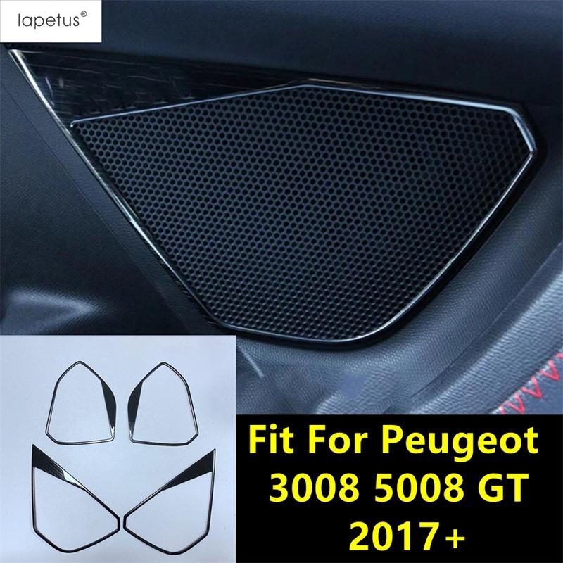 Capac Ornament Decorativ Cadru Difuzor Portieră Auto Sunet Audio Pentru Peugeot 3008 5008 GT 2017 - Accesorii Metalice Interior