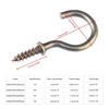 200Pcs Mini Screw-in Hooks Iron Hanger for Outdoor String Lights Ceiling Hanging Plants Mug Arts Decorations Cup Extend DIY Hook