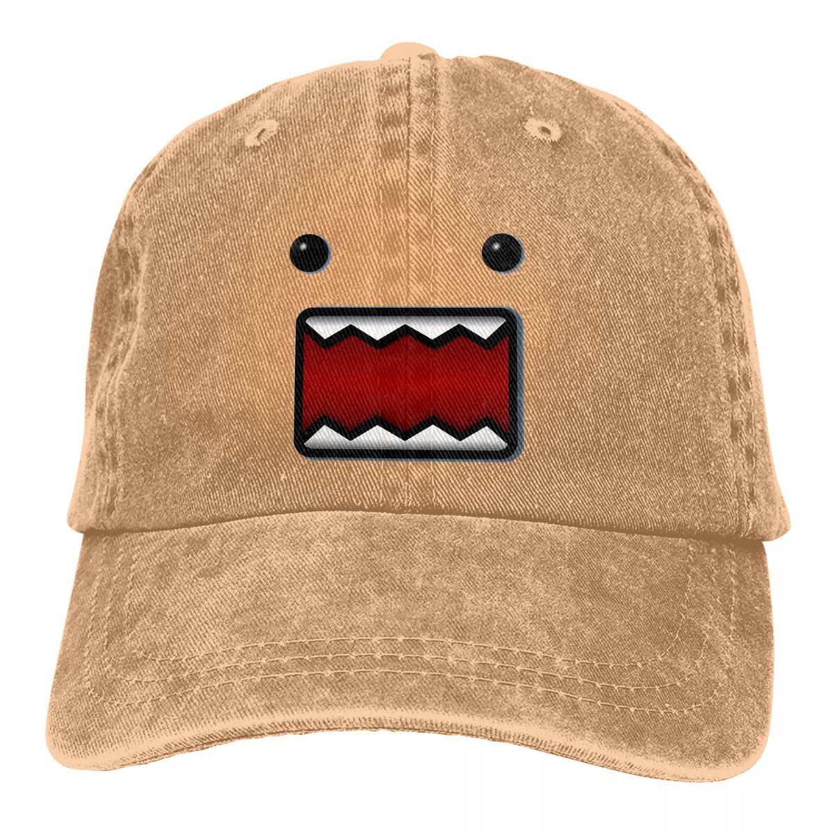 

Классические бейсболки с затенением лица Кепка с козырьком Domo Kun Солнцезащитные шляпы для унисекс One Size