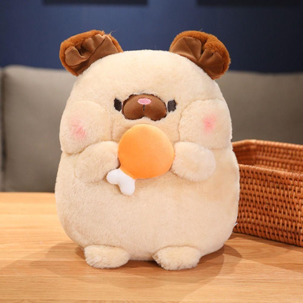 Fluffy Chicken Leg Dog Doll Handmade Rabbit Sleeping Comfort Doll Cabbage Pig Plush Toy  Home Decor