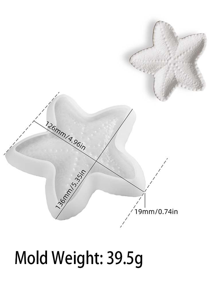 

Starfish Storage Tray Silicone Mold DIY Ocean Series Coaster Casting Molds Plaster Resin Jewelry Display Plate Craft Making