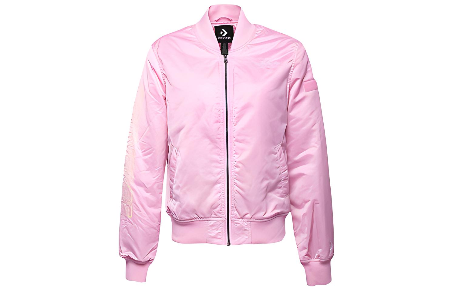 Converse Jackets Women s Cherry Pink Baseball Collar Moderate Other 10007511-A01 M