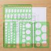 4Pcs Geometric Drawing Plastic Oval Stencil Green Plastic Geometric Template Set  Architect Drafting