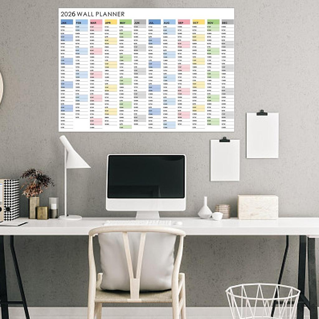 2026 Wall Calendar, New Year Calendar, Calendar Poster With Stickers, 365-Day Poster Calendar Planner, Creative Simple Planner