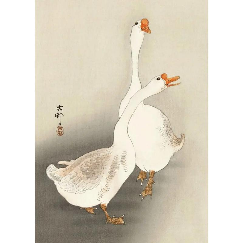 

Японский настенный постер Ohara Koson Ukiyo, винтажная золотая рыбка, лотос, сова, журавль, холст, картина для гостевой комнаты, домашнего бара, кафе, декор 21*30cm No Frame