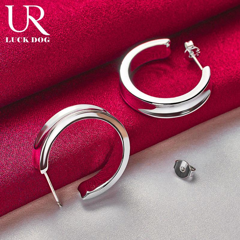 Kulaté piercingové náušnice ze stříbra 925 Módní svatební šperky