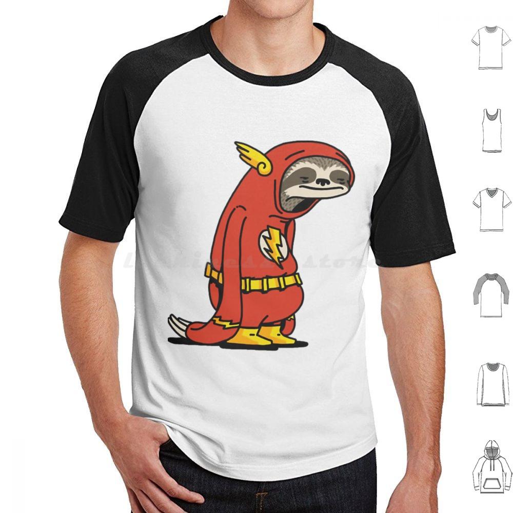 Flash Sloth Funny Superhero T Shirt Big Size 100 Cotton Flash Sloth Funny Superhero