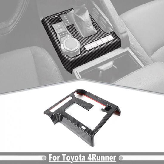 For Toyota 4Runner 2025+ Carbon Fiber Interior Gear Shift Box Panel Cover Trim